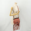 GUCCI Bamboo Shoulder Bag Leather Pink Gold Auth YKZ1198V-25