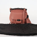 GUCCI Bamboo Shoulder Bag Leather Pink Gold Auth YKZ1198V-12