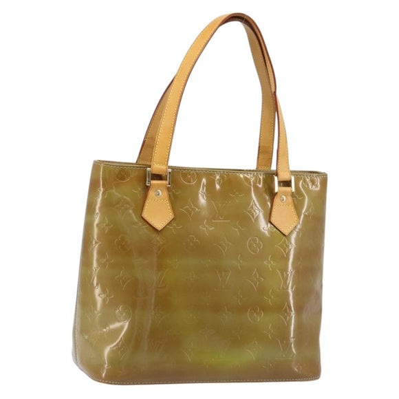 LOUIS VUITTON Monogram Vernis Houston Hand Bag Baby Blue M91005 LV Auth YKZ121