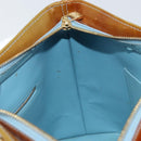 LOUIS VUITTON Monogram Vernis Houston Hand Bag Baby Blue M91005 LV Auth YKZ121-20