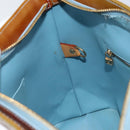 LOUIS VUITTON Monogram Vernis Houston Hand Bag Baby Blue M91005 LV Auth YKZ121-21