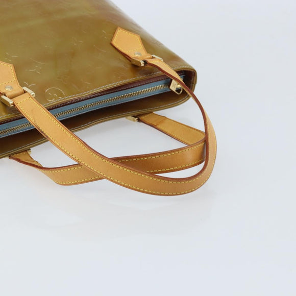 LOUIS VUITTON Monogram Vernis Houston Hand Bag Baby Blue M91005 LV Auth YKZ121