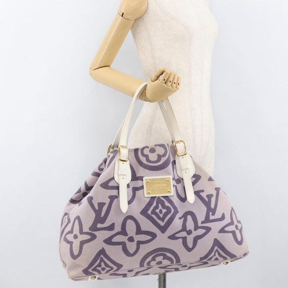 LOUIS VUITTON Cruise line Taicienne GM Bag Canvas Purple M95681 LV Auth YKZ1211