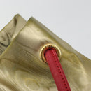 LOEWE Shoulder Bag PVC Canvas Gold Auth YKZ1213A-10