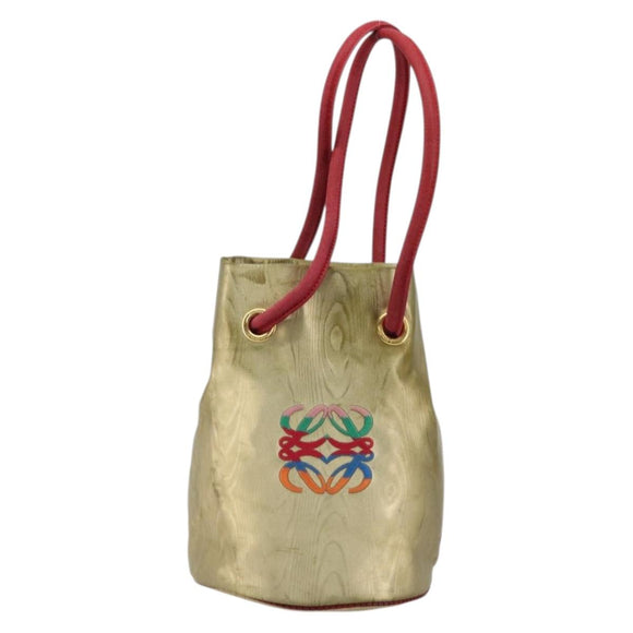 LOEWE Shoulder Bag PVC Canvas Gold Auth YKZ1213A