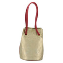 LOEWE Shoulder Bag PVC Canvas Gold Auth YKZ1213A-2