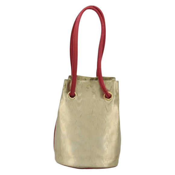 LOEWE Shoulder Bag PVC Canvas Gold Auth YKZ1213A