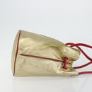 LOEWE Shoulder Bag PVC Canvas Gold Auth YKZ1213A-3