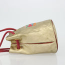 LOEWE Shoulder Bag PVC Canvas Gold Auth YKZ1213A-4