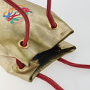 LOEWE Shoulder Bag PVC Canvas Gold Auth YKZ1213A-6