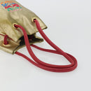 LOEWE Shoulder Bag PVC Canvas Gold Auth YKZ1213A-7