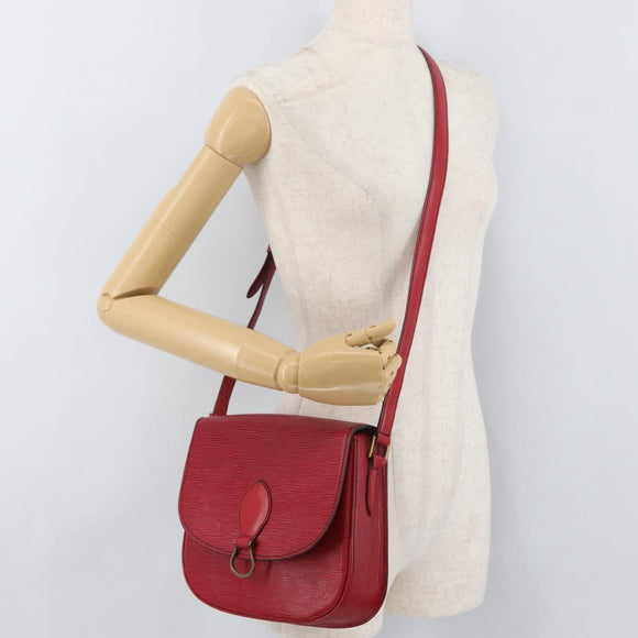 LOUIS VUITTON Epi Saint Cloud GM Shoulder Bag Red M52197 LV Auth YKZ1214