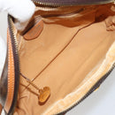 CELINE Macadam Canvas Shoulder Bag PVC Leather Brown Gold Auth YKZ1219-10