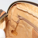 CELINE Macadam Canvas Shoulder Bag PVC Leather Brown Gold Auth YKZ1219-22