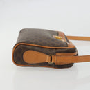 CELINE Macadam Canvas Shoulder Bag PVC Leather Brown Gold Auth YKZ1219-3