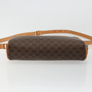 CELINE Macadam Canvas Shoulder Bag PVC Leather Brown Gold Auth YKZ1219-5