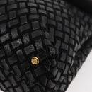 BALLY Hand Bag Leather 2way Black Gold Auth YKZ1223-17