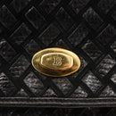 BALLY Hand Bag Leather 2way Black Gold Auth YKZ1223-10