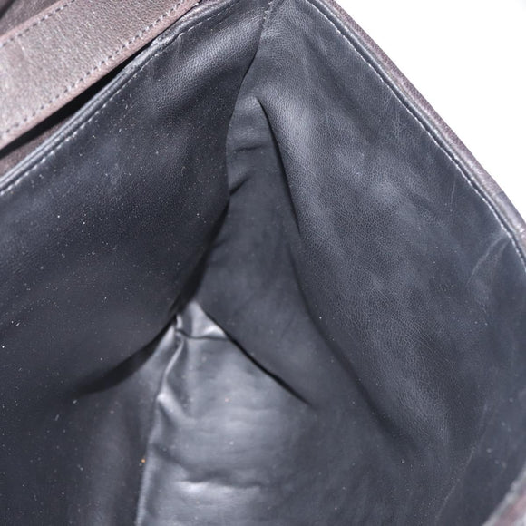 BALLY Hand Bag Leather 2way Black Gold Auth YKZ1223
