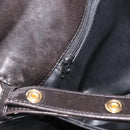BALLY Hand Bag Leather 2way Black Gold Auth YKZ1223-26