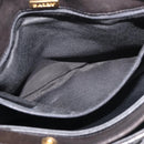 BALLY Hand Bag Leather 2way Black Gold Auth YKZ1223-27