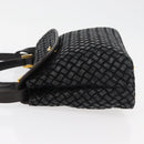 BALLY Hand Bag Leather 2way Black Gold Auth YKZ1223-4