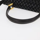 BALLY Hand Bag Leather 2way Black Gold Auth YKZ1223-7