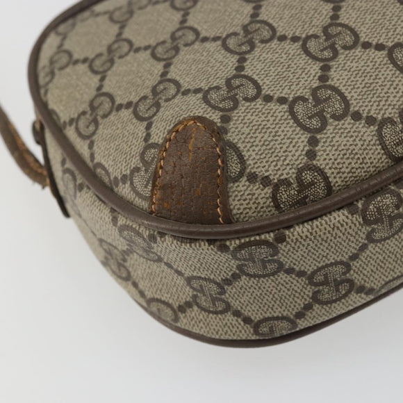 GUCCI GG Supreme Web Sherry Line Bag PVC Beige Gold 89 02 066 Auth YKZ1224A