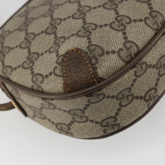 GUCCI GG Supreme Web Sherry Line Bag PVC Beige Gold 89 02 066 Auth YKZ1224A