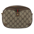GUCCI GG Supreme Web Sherry Line Bag PVC Beige Gold 89 02 066 Auth YKZ1224A-2