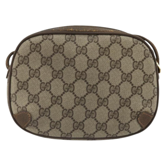 GUCCI GG Supreme Web Sherry Line Bag PVC Beige Gold 89 02 066 Auth YKZ1224A