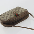 GUCCI GG Supreme Web Sherry Line Bag PVC Beige Gold 89 02 066 Auth YKZ1224A-6