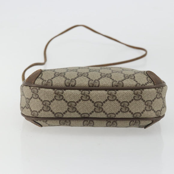GUCCI GG Supreme Web Sherry Line Bag PVC Beige Gold 89 02 066 Auth YKZ1224A