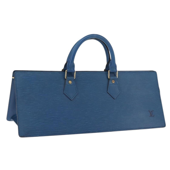 LOUIS VUITTON Epi Sac Triangle Hand Bag Blue M52095 LV Auth YKZ1225