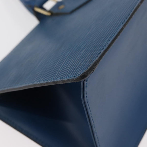 LOUIS VUITTON Epi Sac Triangle Hand Bag Blue M52095 LV Auth YKZ1225