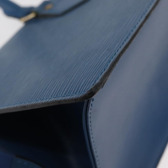 LOUIS VUITTON Epi Sac Triangle Hand Bag Blue M52095 LV Auth YKZ1225