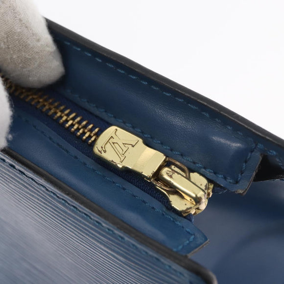 LOUIS VUITTON Epi Sac Triangle Hand Bag Blue M52095 LV Auth YKZ1225