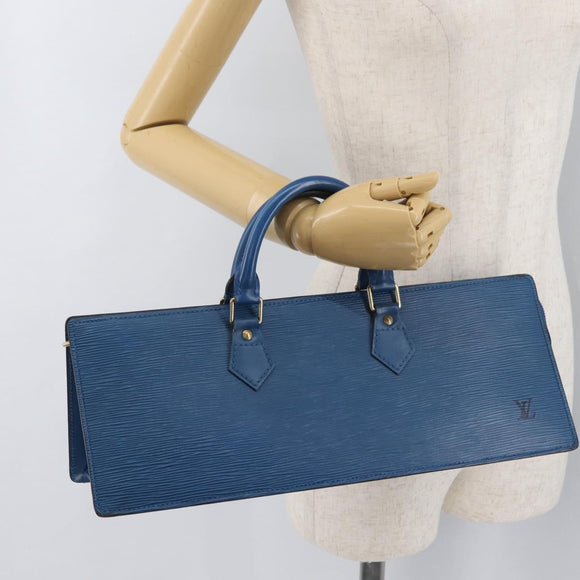 LOUIS VUITTON Epi Sac Triangle Hand Bag Blue M52095 LV Auth YKZ1225