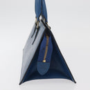 LOUIS VUITTON Epi Sac Triangle Hand Bag Blue M52095 LV Auth YKZ1225-3