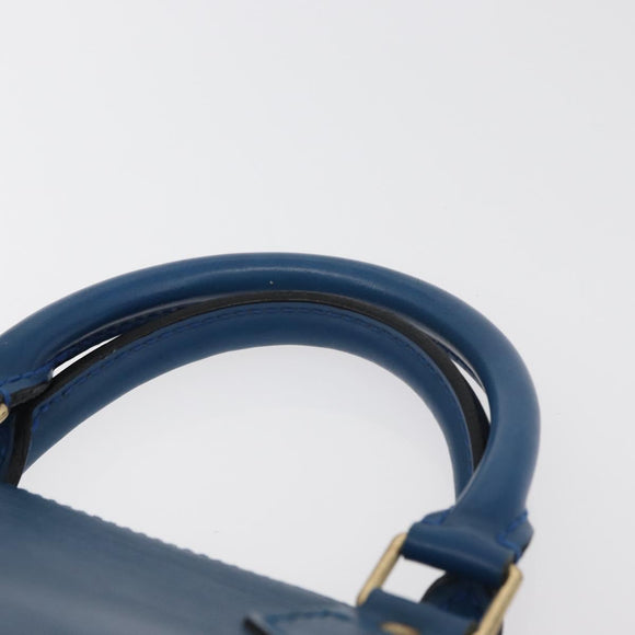 LOUIS VUITTON Epi Sac Triangle Hand Bag Blue M52095 LV Auth YKZ1225