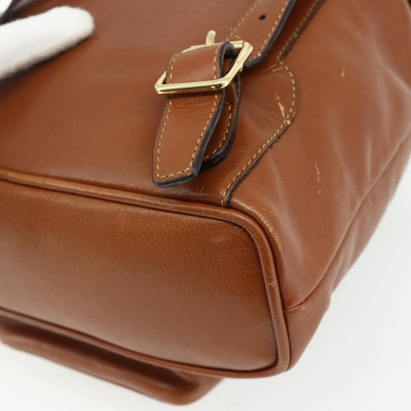 GUCCI Bamboo Backpack Leather Brown Gold 003 1705 0030 Auth YKZ1226