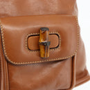GUCCI Bamboo Backpack Leather Brown Gold 003 1705 0030 Auth YKZ1226-16