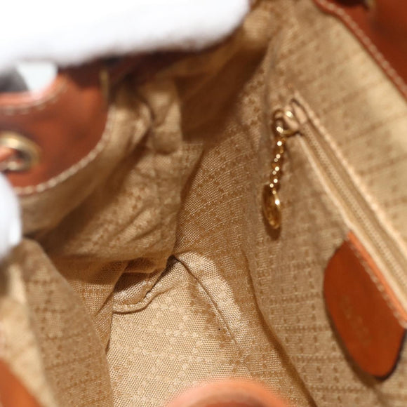 GUCCI Bamboo Backpack Leather Brown Gold 003 1705 0030 Auth YKZ1226