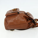 GUCCI Bamboo Backpack Leather Brown Gold 003 1705 0030 Auth YKZ1226-5