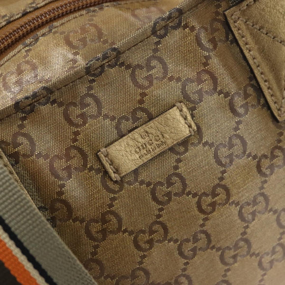 GUCCI GG Crystal Tote Bag Coated Canvas Gold Tone 131228 Auth YKZ1227A