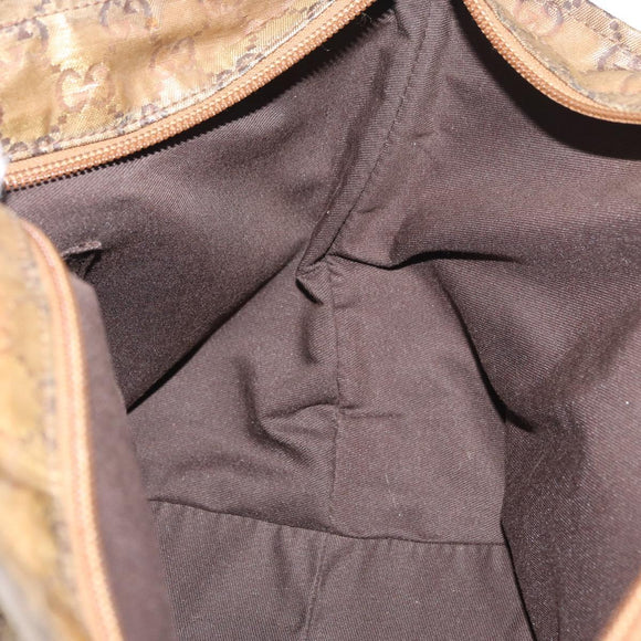 GUCCI GG Crystal Tote Bag Coated Canvas Gold Tone 131228 Auth YKZ1227A