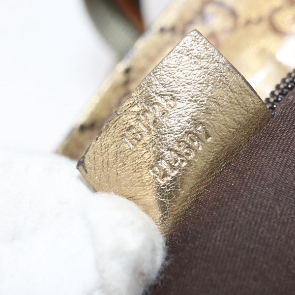 GUCCI GG Crystal Tote Bag Coated Canvas Gold Tone 131228 Auth YKZ1227A