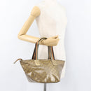GUCCI GG Crystal Tote Bag Coated Canvas Gold Tone 131228 Auth YKZ1227A-23