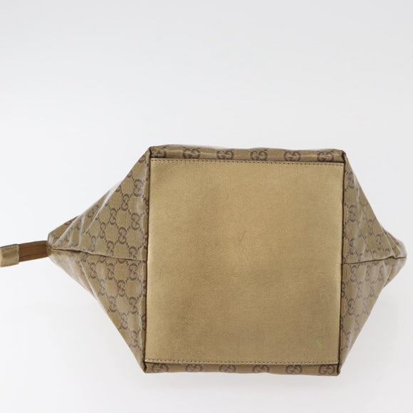 GUCCI GG Crystal Tote Bag Coated Canvas Gold Tone 131228 Auth YKZ1227A