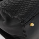 BALLY Hand Bag Leather Black Gold Auth YKZ1229-9
